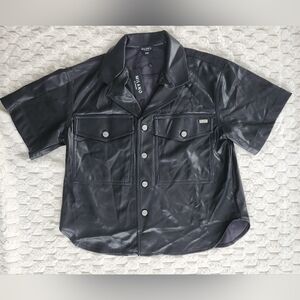 Milano Di Rouge Philly Vegan Leather Cargo Short Sleeve Shirt *SHIRT ONLY*